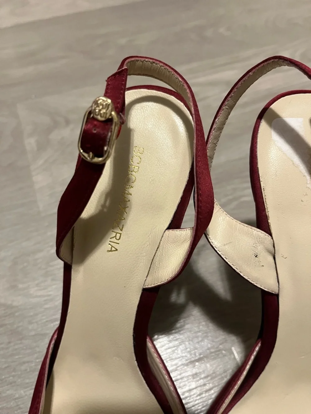 BCBGMaxAzria Red Satin Bow‎ Slingback Heels